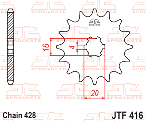 JT SPROCKETS SKS0085 CHAIN AND SPROCKET KIT 428 X 120 (14T/47T) - RM85 SMALL WHEEL RACE