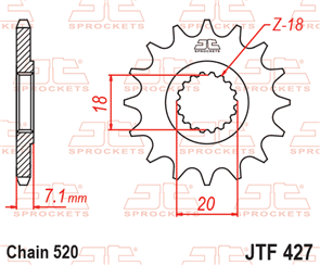 JT SPROCKETS SKS2111 CHAIN AND SPROCKET KIT X-RING 520 X 114 (13T/49T) - SUZUKI RMZ250 '10