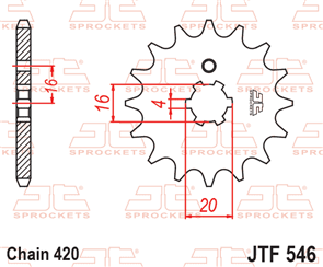 JT SPROCKETS SKK074 CHAIN AND SPROCKET KIT 420 X 120 - KAWASAKI KX80 KX85