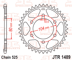 JT SPROCKETS 1489.42 STEEL REAR SPROCKET 42T 525 PITCH - KAWASAKI ZX-7RR NINJA Z900A Z900RS