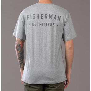 JUST ANOTHER FISHERMAN OUTFITTERS TEE GREY MARLE