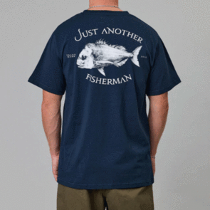 JUST ANOTHER FISHERMAN SNAPPER SEA TEE NAVY