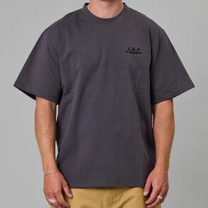 JUST ANOTHER FISHERMAN J.A.F HEAVY SHORE TEE ANTIQUE BLACK