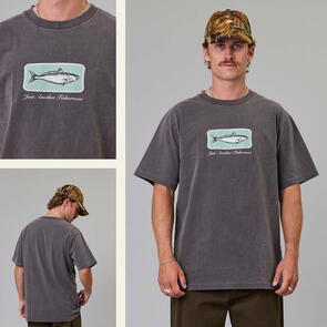 JUST ANOTHER FISHERMAN KAHAWAI SEA TEE AGED BLACK