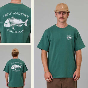 JUST ANOTHER FISHERMAN SNAPPER SEA TEE DUSK PINE