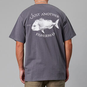 JUST ANOTHER FISHERMAN SNAPPER LOGO TEE SHADOW