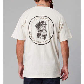 JUST ANOTHER FISHERMAN OLD SEA DOG TEE ANTIQUE WHITE