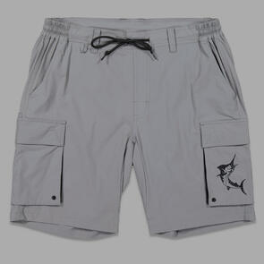 JUST ANOTHER FISHERMAN TECH CARGO SHORTS STEEL GREY