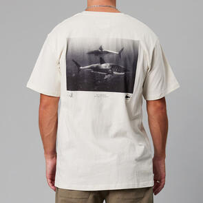 JUST ANOTHER FISHERMAN ON PATROL TEE ANTIQUE WHITE