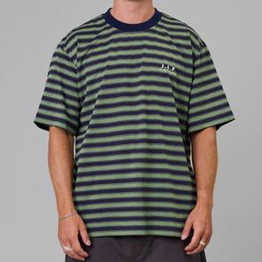 JUST ANOTHER FISHERMAN J.A.F SHORE TEE GREEN STRIPE