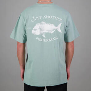 JUST ANOTHER FISHERMAN SNAPPER LOGO TEE BLUE SURF