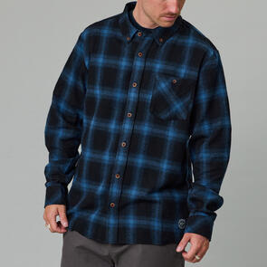JUST ANOTHER FISHERMAN BOATYARD SHIRT MIDNIGHT CHECK
