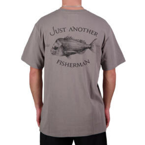 JUST ANOTHER FISHERMAN SNAPPER LOGO TEE GREY