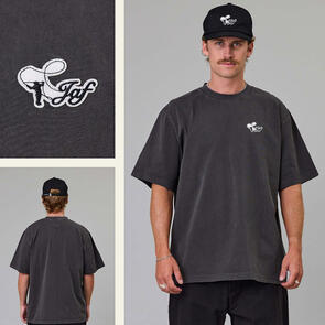 JUST ANOTHER FISHERMAN CASTING HEAVY SHORE TEE AGED BLACK