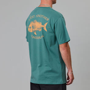 JUST ANOTHER FISHERMAN SNAPPER SEA TEE VINTAGE TEAL