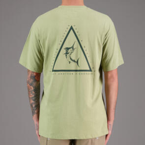 JUST ANOTHER FISHERMAN ANGLED MARLIN TEE MOSS
