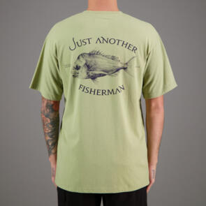 JUST ANOTHER FISHERMAN SNAPPER LOGO TEE MOSS