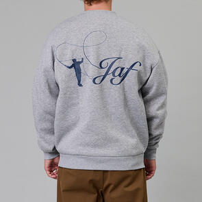JUST ANOTHER FISHERMAN CASTING NORTH CREW GREY MARLE