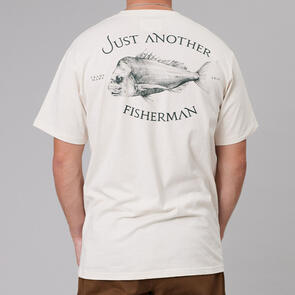 JUST ANOTHER FISHERMAN SNAPPER SEA TEE - ANTIQUE WHITE