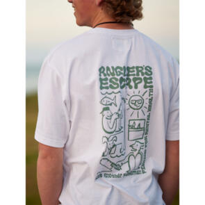 JUST ANOTHER FISHERMAN ANGLERS ESCAPE TEE WHITE