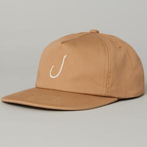 JUST ANOTHER FISHERMAN HOOK LEDGER CAP TAN