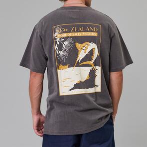 JUST ANOTHER FISHERMAN SALTY ANGLERS SEA TEE AGED BLACK