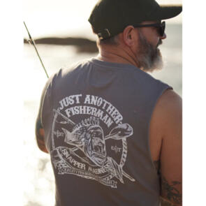 JUST ANOTHER FISHERMAN SNAPPER MADNESS TANK GREY