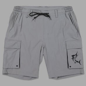 JUST ANOTHER FISHERMAN ANGLER TECH CARGO SHORTS STEEL GREY