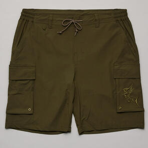 JUST ANOTHER FISHERMAN TECH CARGO SHORTS OLIVE