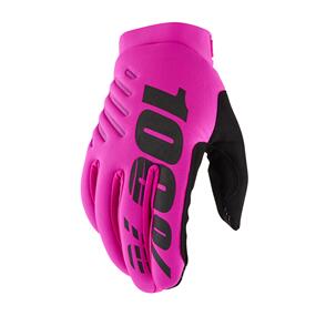 100% 2 BRISKER GLOVES NEON PINK 