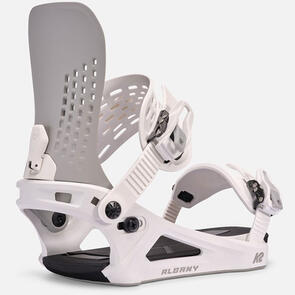 K2 WOMENS SNOWBOARD BINDINGS 25 ALBANY WHITE/GREY