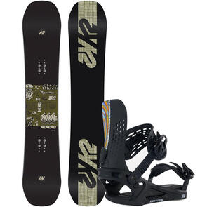 K2 2025 AFTERBLACK SNOWBOARD + EDITION BINDINGS HYPNO