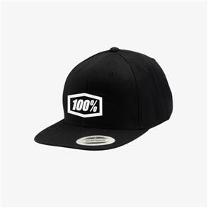 100% ESSENTIAL SNAPBACK HAT BLACK YOUTH