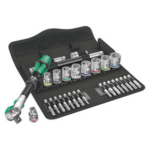 WERA TOOLS SPEED RATCHET SET 8100 SB 6 ZYKLO, 3 / 8" DRIVE, METRIC - 29 PIECES