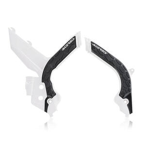 ACERBIS X-GRIP FRAME GUARDS WHITE/BLACK KTM/GAS GAS/HUSQ. 50CC ACEERBIS