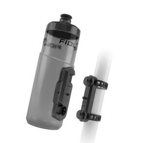 FIDLOCK BOTTLE 600ML + UNI BASE INC CAGELESS MAGNETIC-MECHANICAL MOUNTING SYSTEM TRANSPARENT BLACK