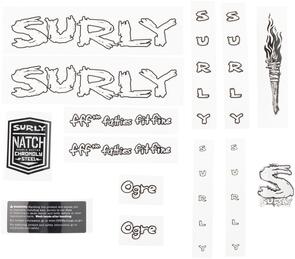 SURLY SURLY OGRE DECAL SET WHITE