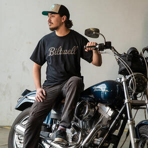 BILTWELL T-SHIRT [SCRIPT GREY BLACK]