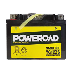 POWEROAD YG12-ZS NON-DG NANO GEL BATTERY ALT: YTZ12S