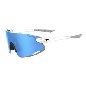 TIFOSI VOGEL XC SUNGLASSES SATIN CLEAR WITH SKY BLUE MIRROR LENS