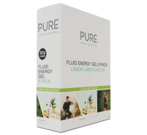 PURE - FLUID ENERGY GEL LEMON & LIME 50G (BOX 8)
