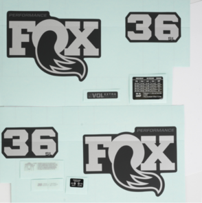 FOX DECAL KIT 2026 36 SL P-S GREY LOGO MATTE BLACK FORK