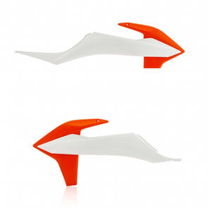 ACERBIS 23500.229 RADIATOR SHROUDS WHITE/ORANGE KTM ACERBIS
