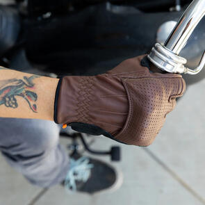 BILTWELL BORREGO LEATHER GLOVE [CHOCOLATE]