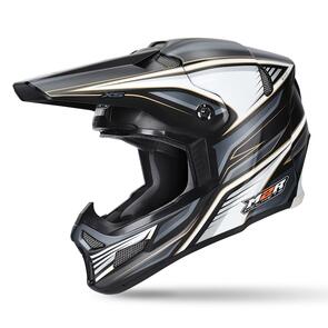 M2R X5 FURY PC-5F BLACK/GREY ADULT MX/OFF-ROAD HELMET