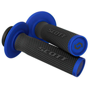 SCOTT GRIPS SX II LOCK ON + CAM SET BLACK/BLUE