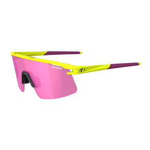 TIFOSI MOAB LITE SUNGLASSES SPEED YELLOW, WITH CLARION SUNSET PINK, AC RED AND CLEAR LENS