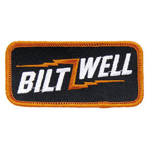 BILTWELL PATCH 3.5" [BOLT BLACK/ORANGE/WHITE] 8.9CM