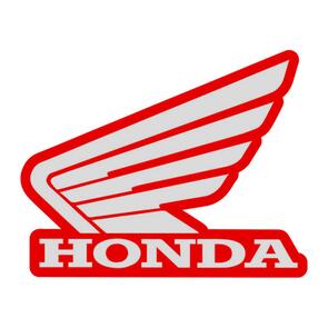 ATV CITY 700.0015 HONDA WING L/H TANK STICKER 133MM RED/SILVER
