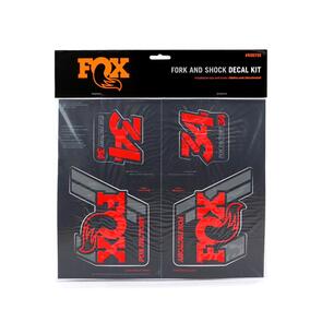 FOX DECAL 2019 AM HERITAGE FORK & SHOCK KIT - RED